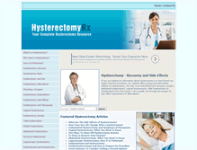 Tablet Screenshot of hysterectomyrx.com